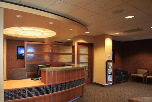 Fisher Jones Family Dentistry Front desk and waiting area