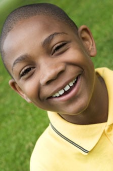 A child smiling